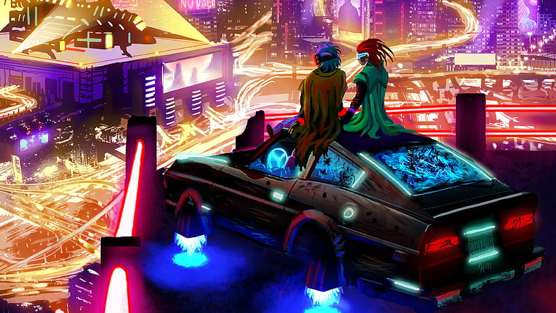 Sci Fi, Cyberpunk, Car, City, Futuristic, Vehicle, HD wallpaper