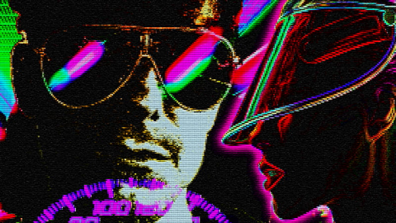 Neon Chillwave With Man Face Vaporwave, HD wallpaper