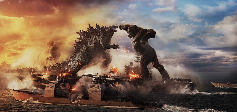 Godzilla Vs Kong Fight , godzilla-vs-kong, king-kong, movies, 2021-movies, HD wallpaper