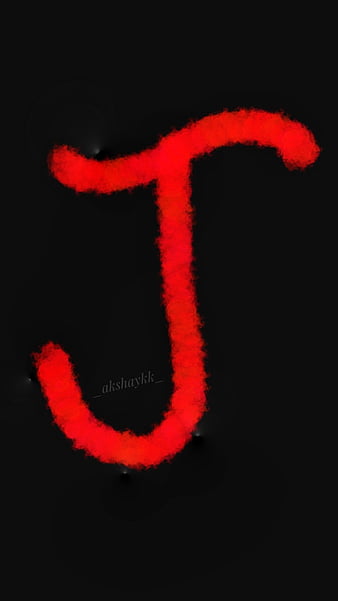 Letter-J, akshaykk, balck, dark, initial, letter, love, name, red, smoke,  HD phone wallpaper | Peakpx
