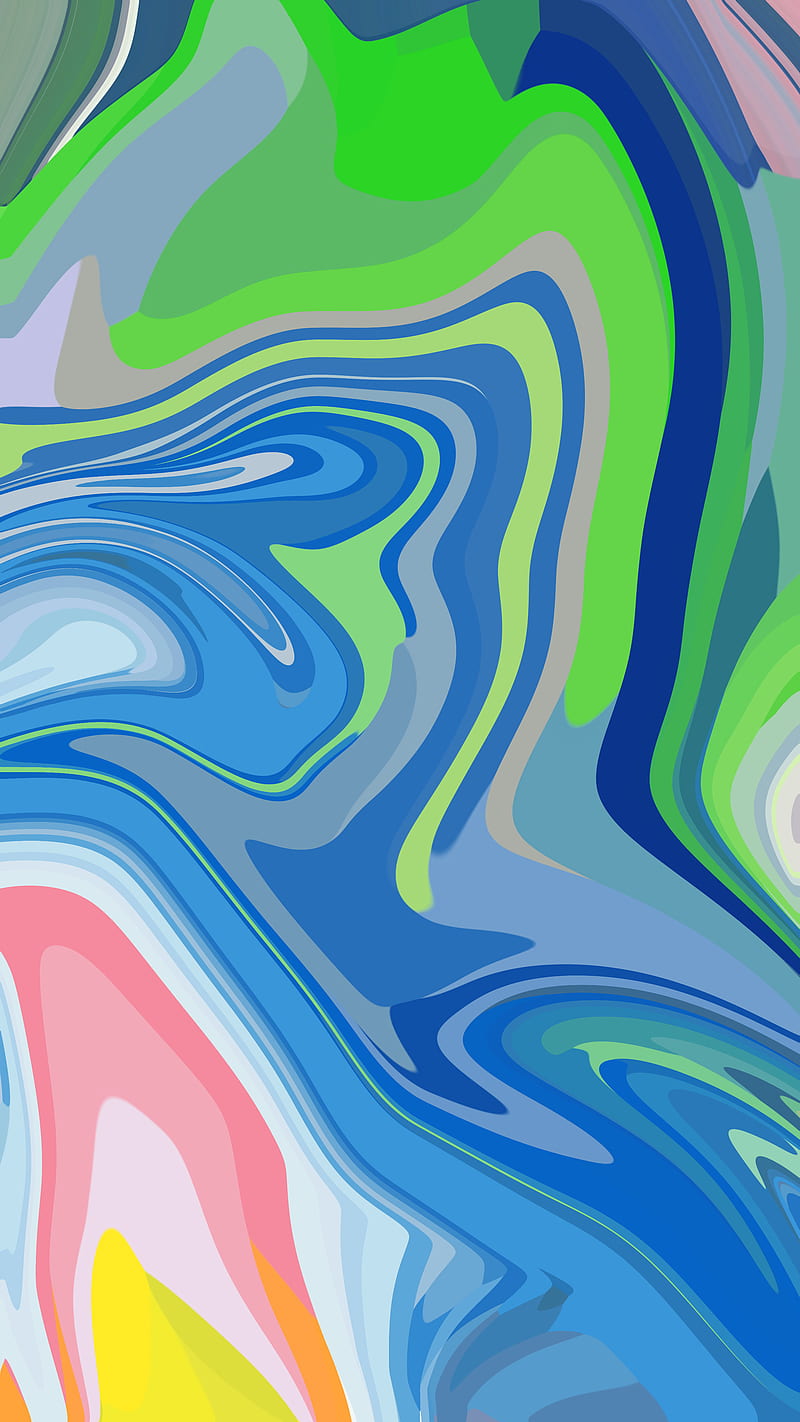 Colors I9, abstract, blue, cream, flow, fluid, green, lava, liquid, mix, HD phone wallpaper
