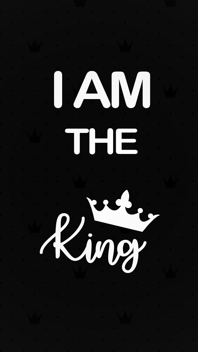 I am the King, black, fender, king, profile, quote, quotes, white, HD phone wallpaper