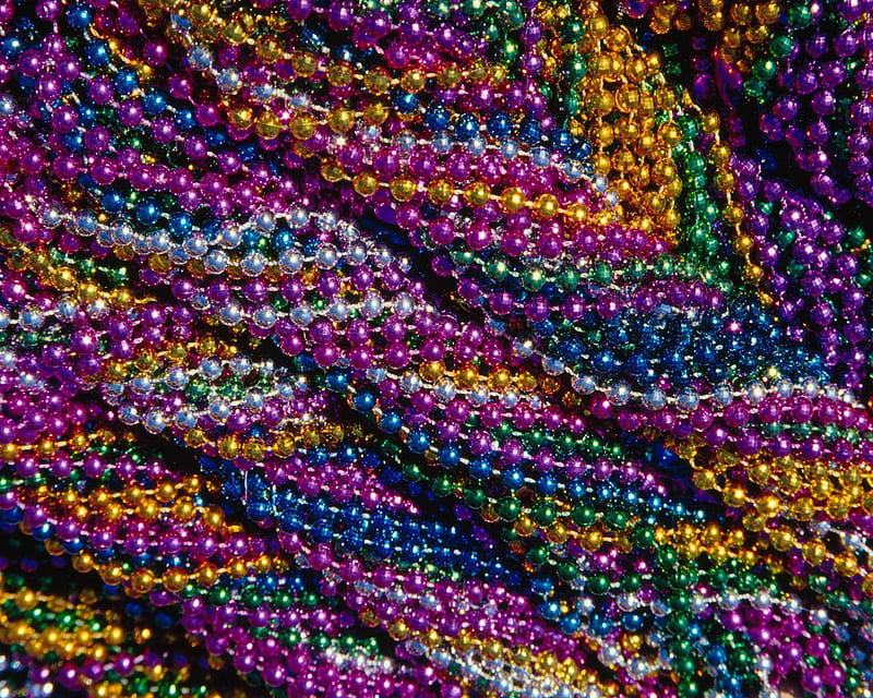 Mardi Gras Beads Louisiana, festival, colorful, mardi, yellow, necklaces, gras, green, purple, louisiana, beads, pink, blue, many, HD wallpaper