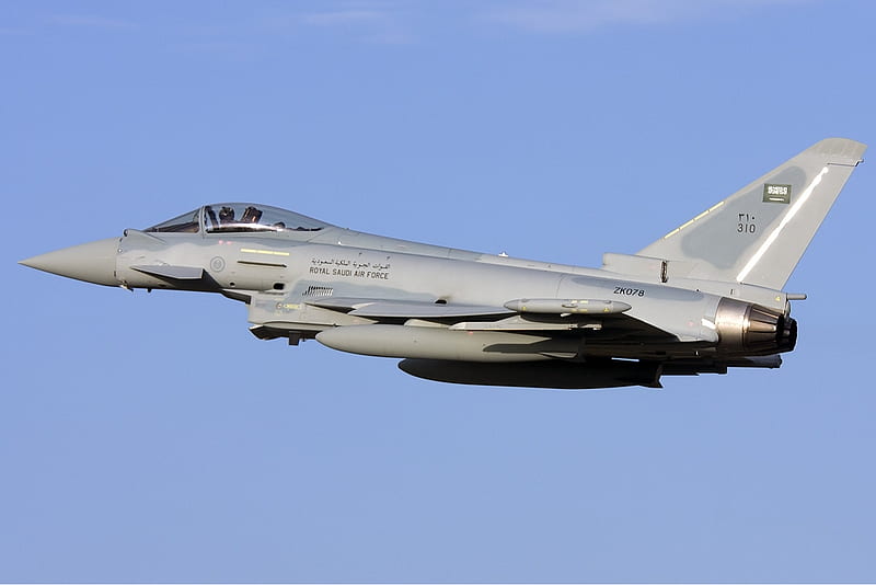 Eurofighter Typhoon, arabia, saudi, jet, arab, eurofighter typhoo, typhoon, HD wallpaper