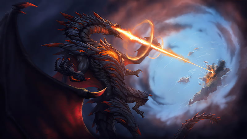 Angry Dragon Art, HD wallpaper