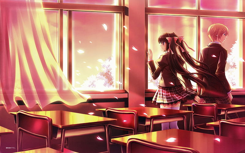 Ikegami Akane, school, girl, cupid, game, new, wall, students, HD wallpaper