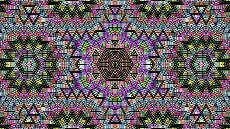 kaleidoscope, zigzags, patterns, HD wallpaper