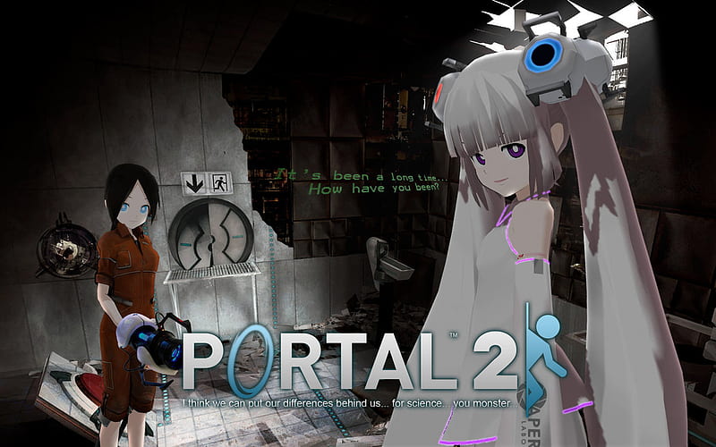 portal anime, portal 2, portal, glados, anime, HD wallpaper