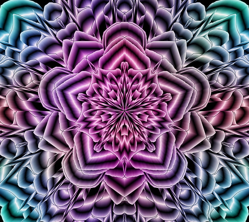 Mandala Ruffle 24, abstract, HD wallpaper