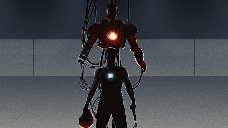 Iron Man Suit In Making, iron-man, superheroes, artwork, HD wallpaper