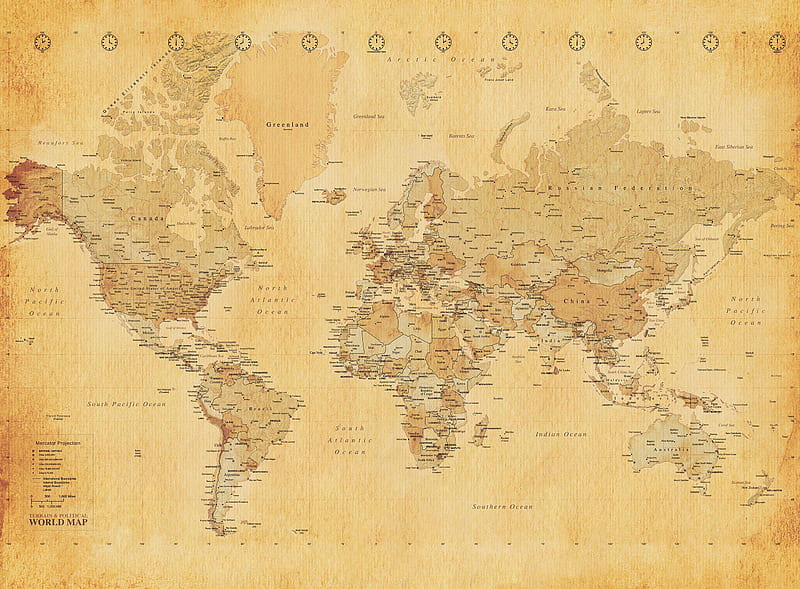 Antique Map Background, Aesthetic Map, HD wallpaper