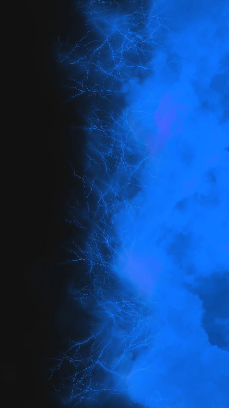 Vertical Storm 03, FMYury, abstract, black, blue, cloud, clouds, color, colorful, colors, edge, electric, electro, fog, gradient, lightning, lightnings, side, smoke, steam, HD phone wallpaper