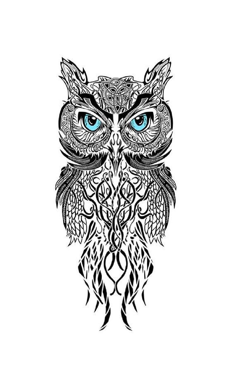owl design, tattoo, HD phone wallpaper