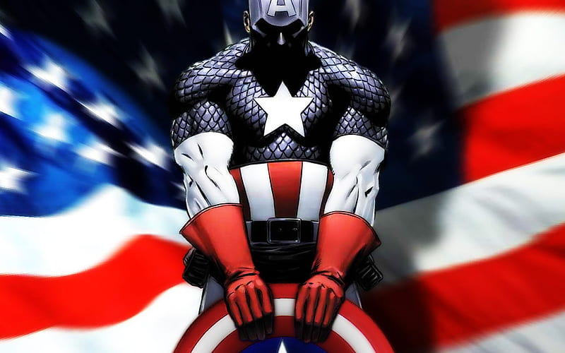 capitain america, super, america, usa, heros, HD wallpaper