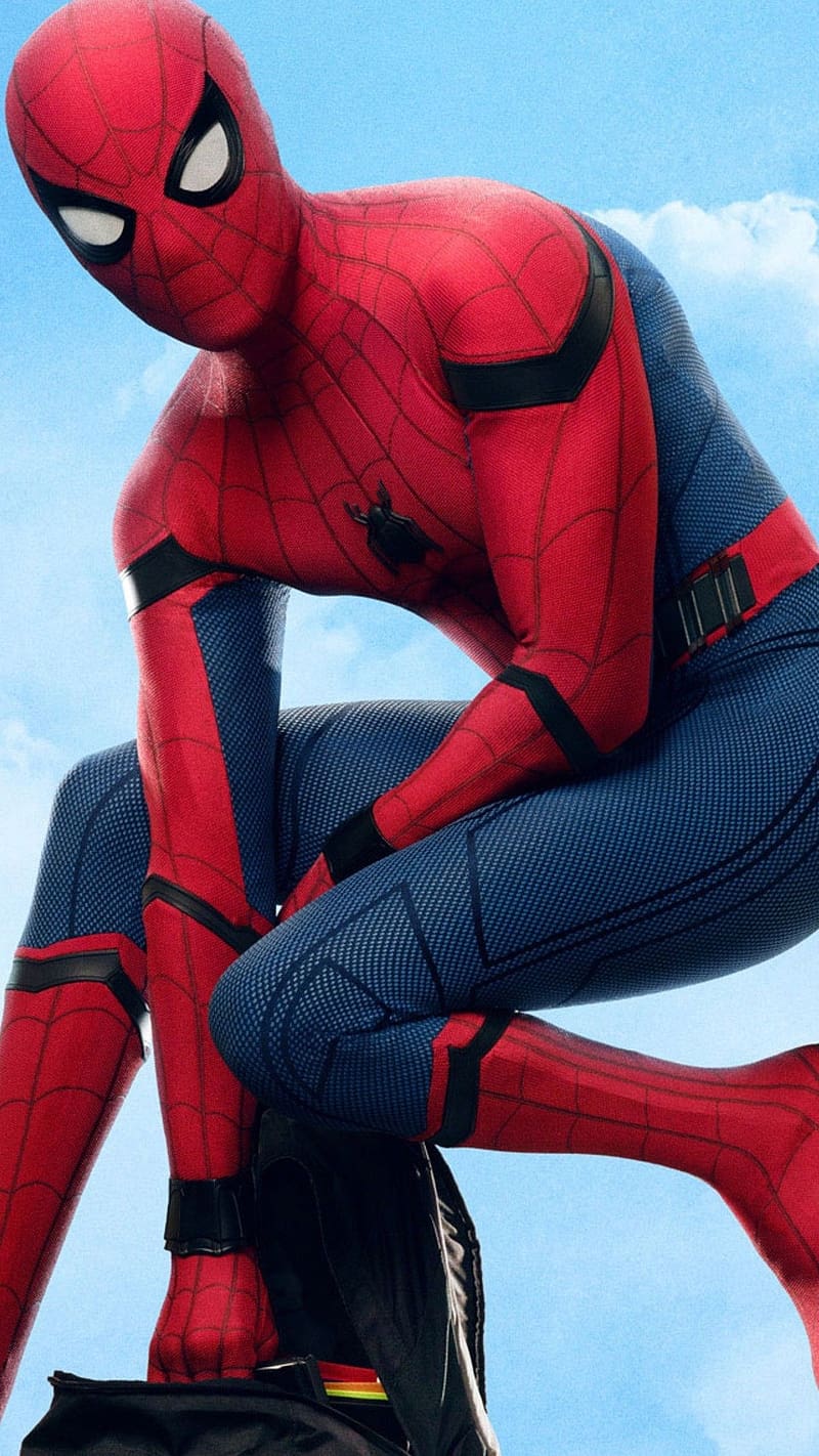 Spider Man Climbing On Wall, spider man, climbing, wall, marvel, character, HD phone wallpaper