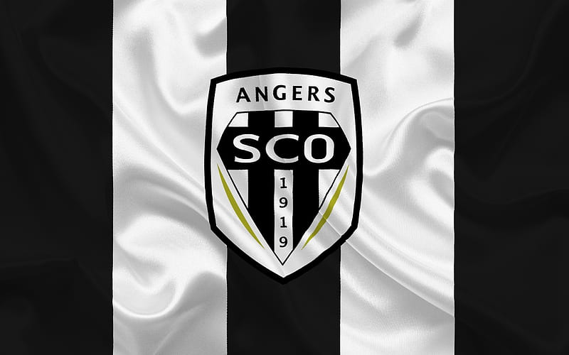 Angers SCO, Football club, Angers emblem, logo, France, Ligue 1, Football, HD wallpaper