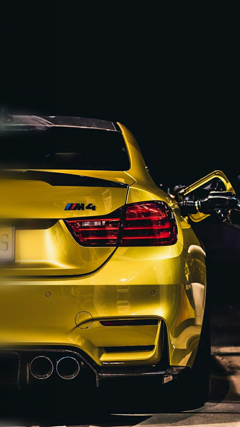 BMW M4, car, coupe, f82, m power, rear view, tail light, tuning, vehicle, HD phone wallpaper