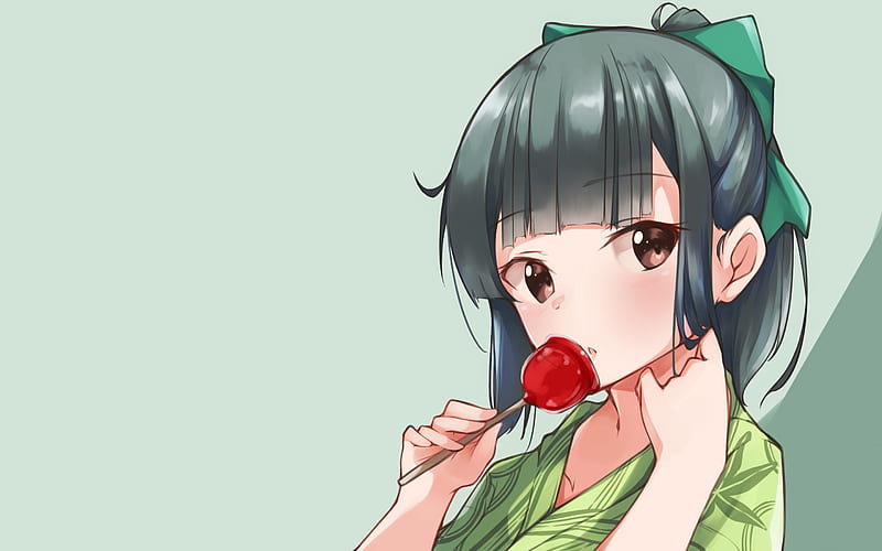 Yuubari with rose, artwork, Kancolle, manga, Kantai Collection, anime characters, Yuubari, HD wallpaper