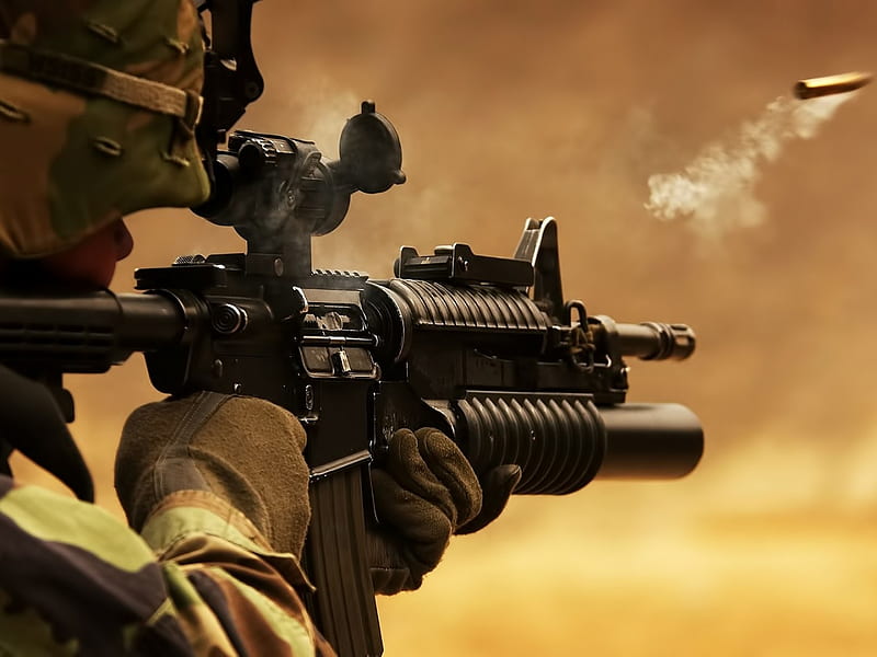 M4, rifle, gun, carbine, HD wallpaper
