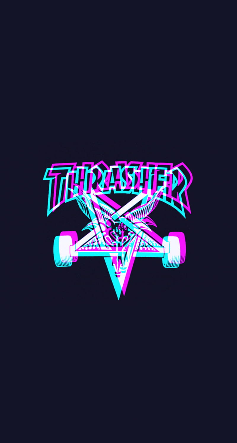 THRASHER, logo, marcas, skateborad, thrasher magazine, HD phone wallpaper