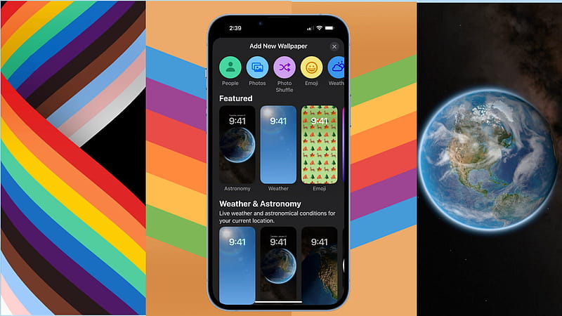 New iOS 16 . Earth, Astronomy, Bokeh, Pride, Stripe, Unity, HD wallpaper