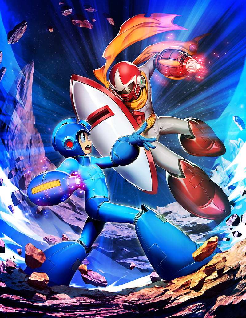Mega Man Proto Man, mega man vs proto man, mega man, proto man, capcom, videogames, HD phone wallpaper