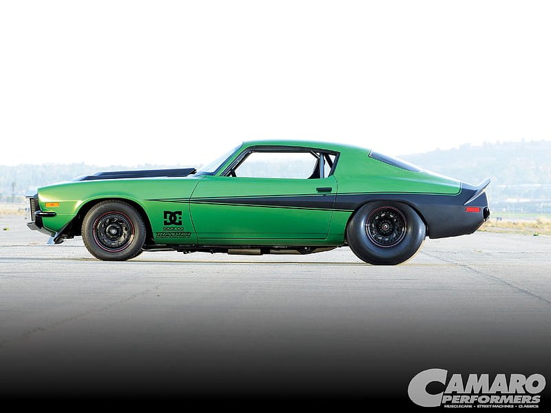 71 verde, negro, camaro, pro street, verde, Fondo de pantalla HD | Peakpx