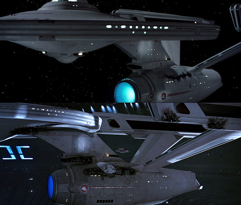 Starship Enterprise from Wrath of Khan and Search for Spock, Starship ...