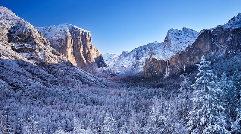 Yosemite Winter graphy Ultra, Seasons, Winter, Nature, Landscape, Scenery, Yosemite, HD wallpaper