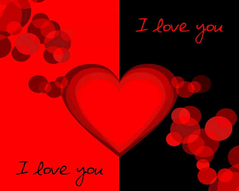 I Love You, valentnes, red, love, heart, HD wallpaper | Peakpx