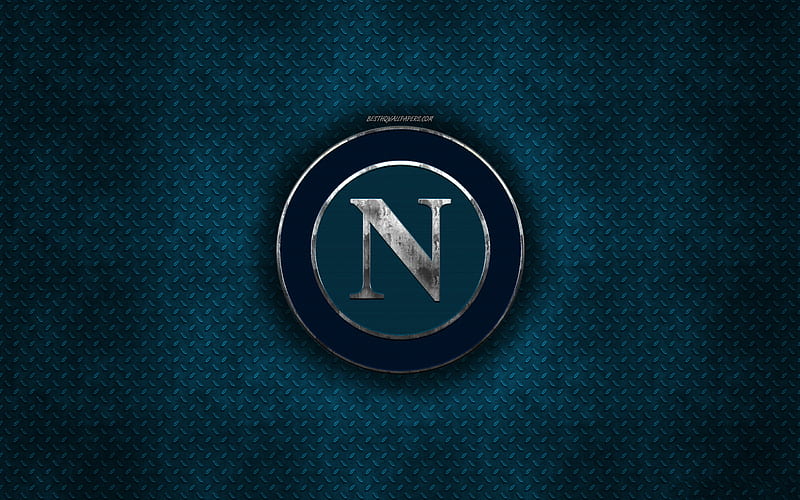 SSC Napoli, Italian football club, blue metal texture, metal logo, emblem, Naples, Italy, Serie A, creative art, football, HD wallpaper
