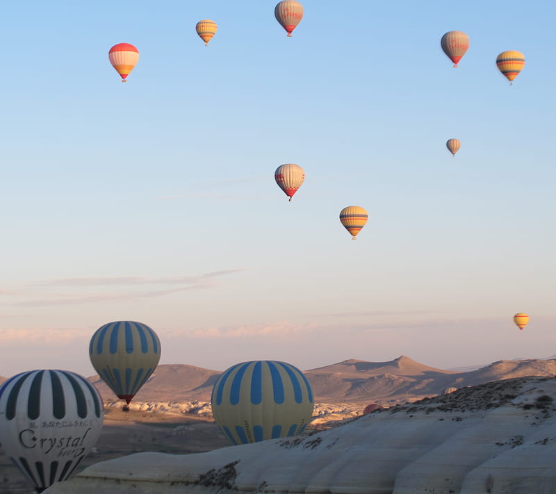 Balloon time, cappadocia, colourful, turkey, wonderful, HD wallpaper