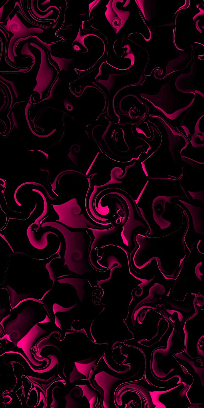Metal goo pink, black, black and pink, dark, goo, metal, pink, shine, shiney, swirl, texture, HD phone wallpaper
