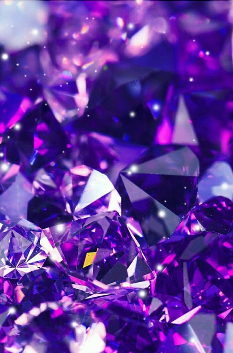 Purple crystal, diamond, HD phone wallpaper