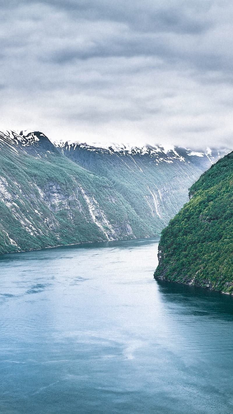 Fjords in norway , lake, nature, greenery, HD phone wallpaper