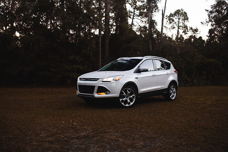 ford, car, side view, white, HD wallpaper
