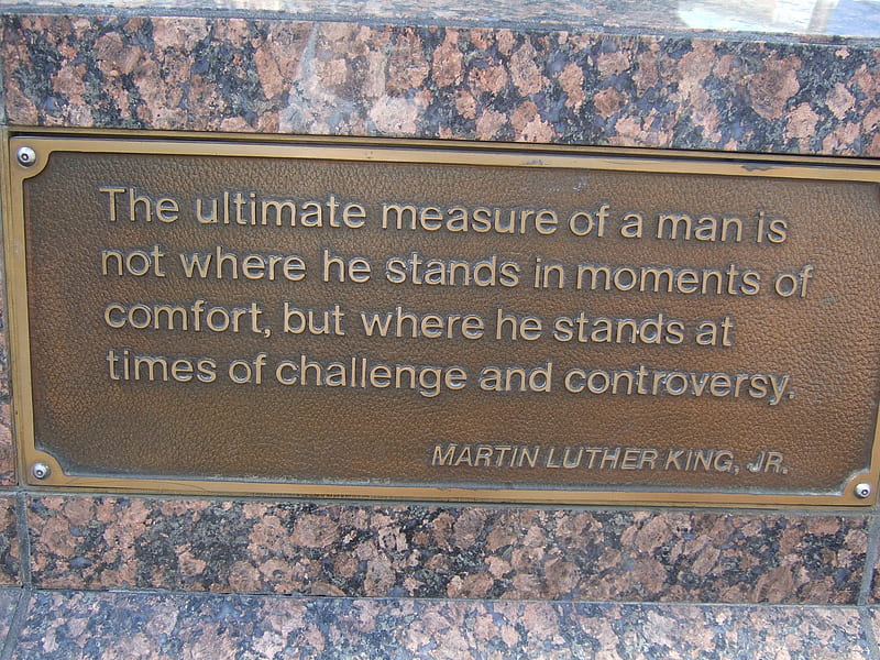 Martin Luther King, plaque, man, wall, civil rights, HD wallpaper