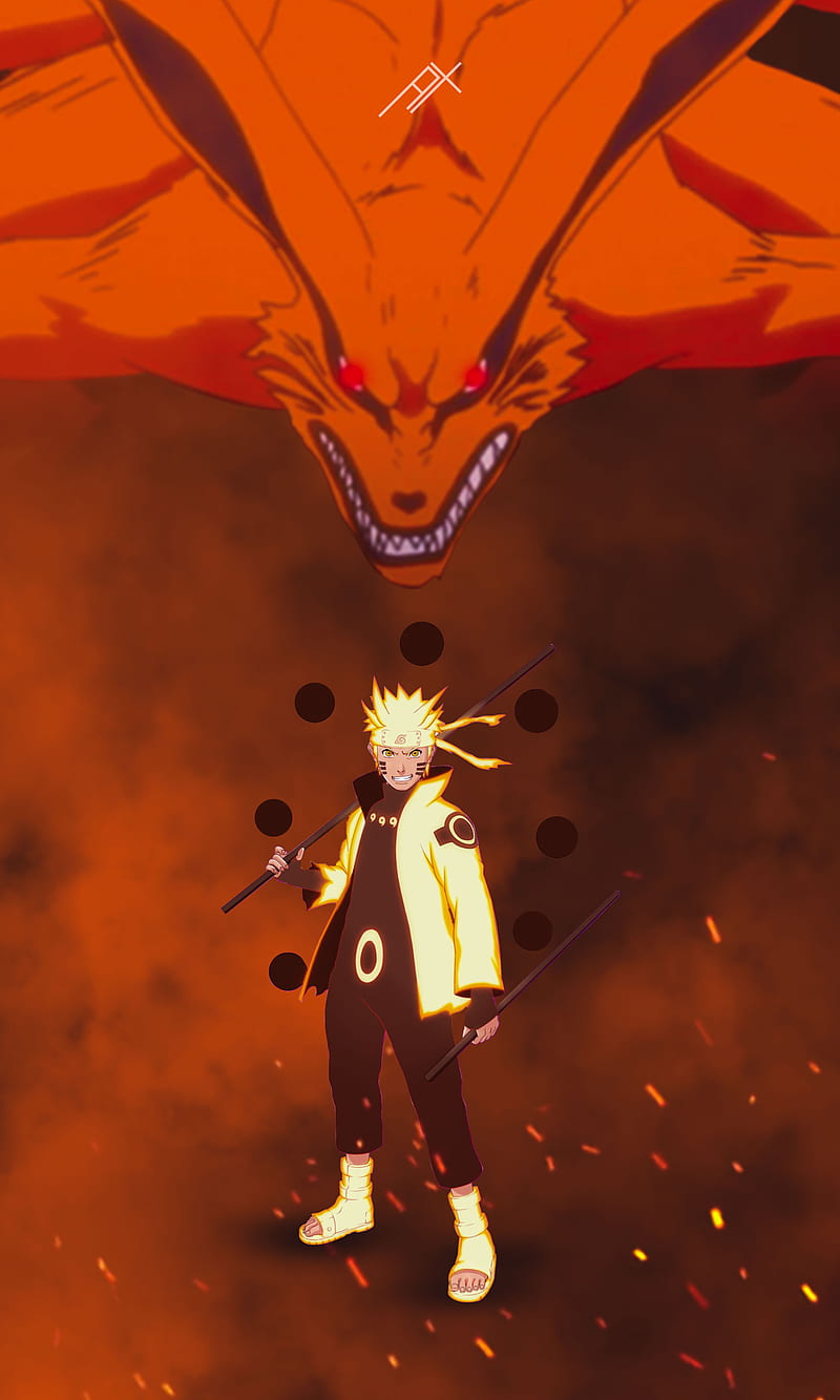 Naruto and kurama, anime, kcm2, orange, smoke, super, uzumaki, HD phone  wallpaper | Peakpx