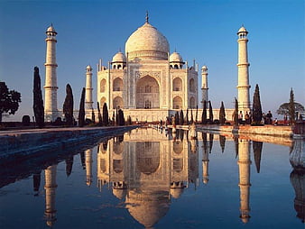 Taj Mahal Seven wonders of the world, wonders, water, worlds, love, seven  wonders, HD wallpaper | Peakpx