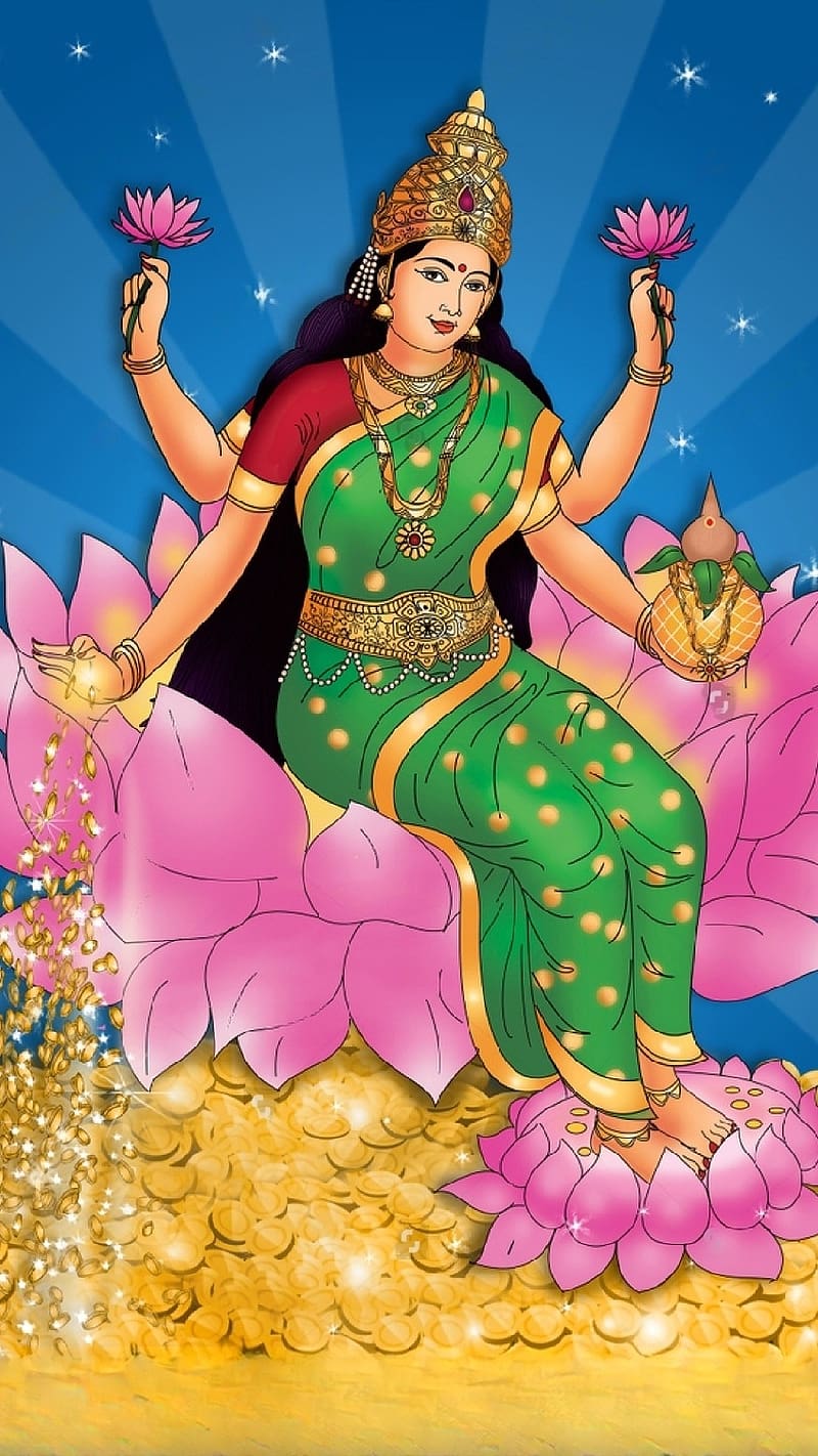 Laxmi Mata , Devotional, goddess, hindu god, HD phone wallpaper