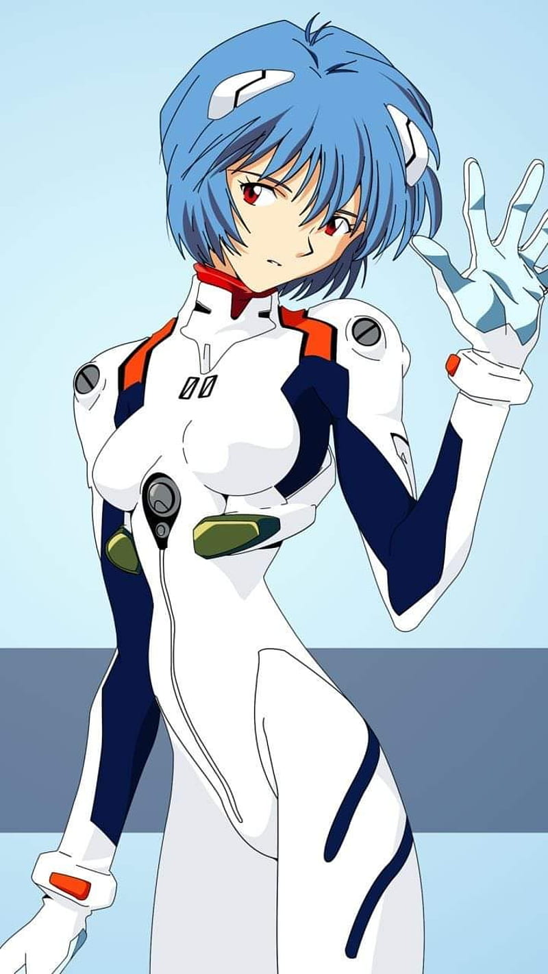 Rei II, ayanami, blue, blue, evangelion, neon genesis evangelion, rei ayanami, HD phone wallpaper