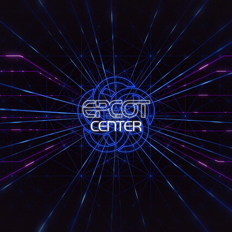 Epcot Tron Logo, epcot center, geometry, tron legacy, HD phone wallpaper