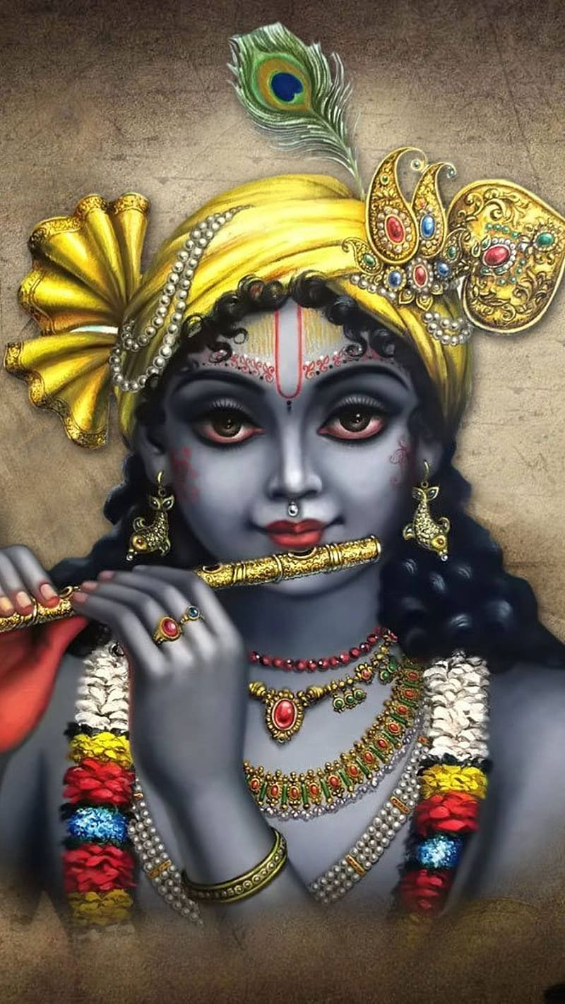 Krishna Ji Ki, Painting Art, lord, god, kanha ji, HD phone ...