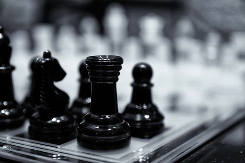 Your Move, black and white, graphy, chess, HD wallpaper