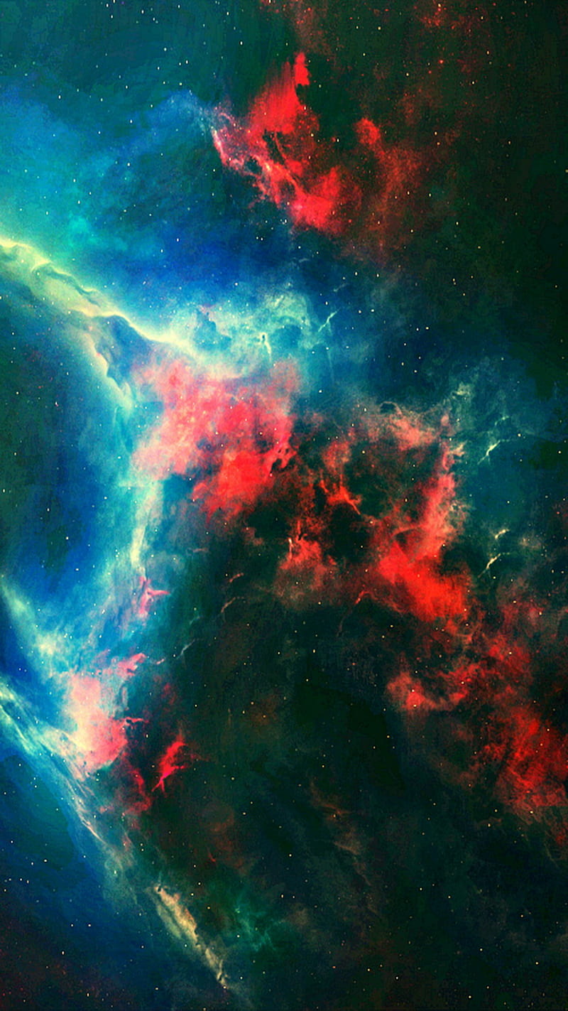 Aurora, colorful, galaxy, sky, HD phone wallpaper