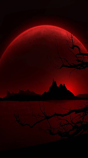 Blood Moon, red, HD phone wallpaper | Peakpx