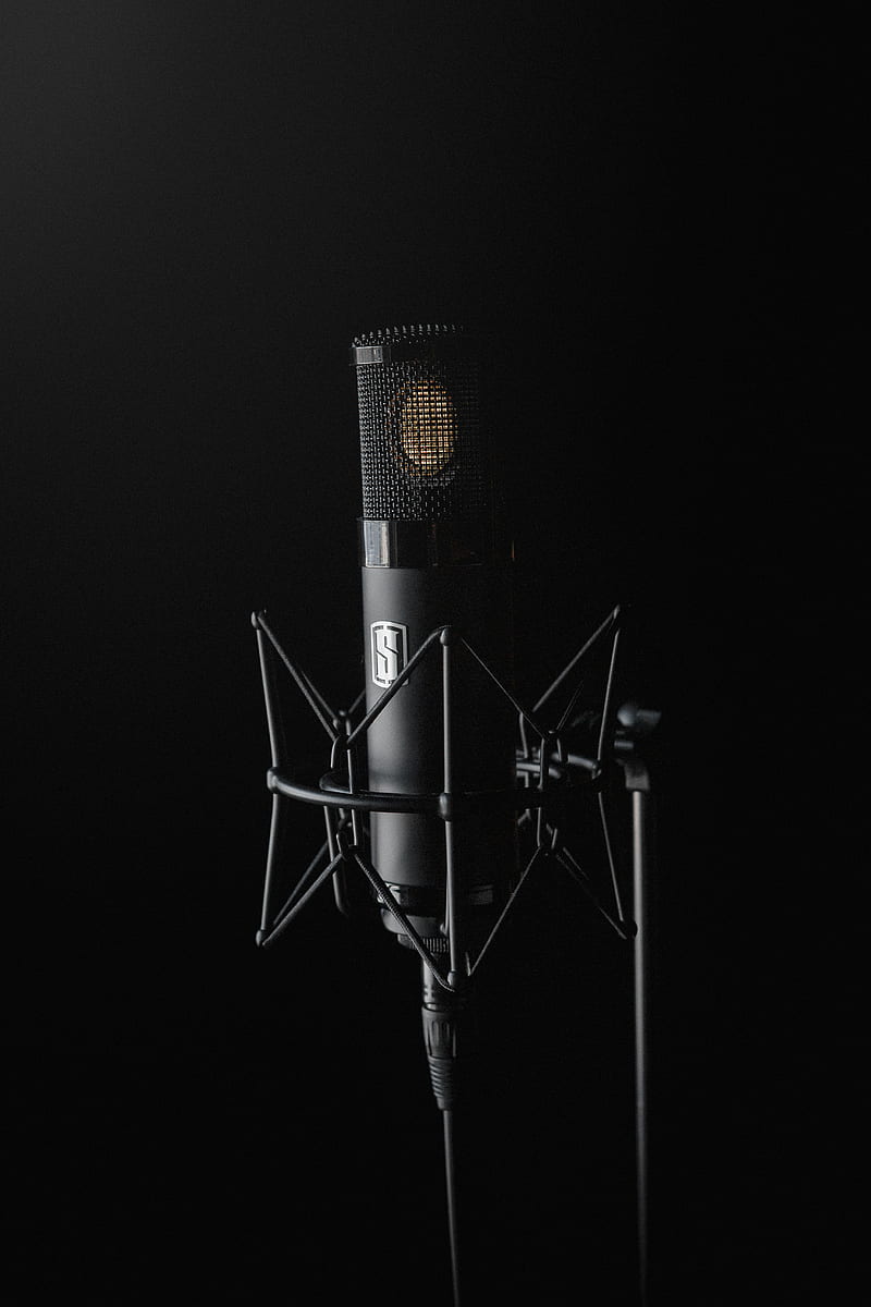 microphone, audio, studio, black, HD phone wallpaper