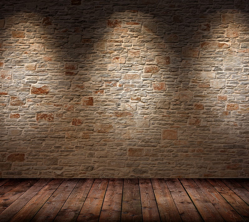 Stage, brick, dark, floor, lights, old, perform, performance, stone, wood, HD wallpaper
