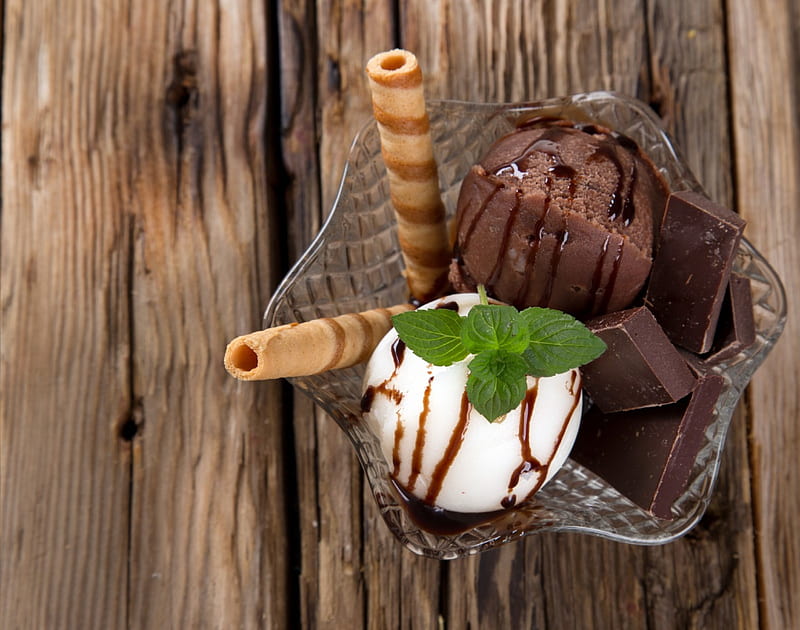 Ice Cream, mint, chocolate, dessert, sweet, HD wallpaper