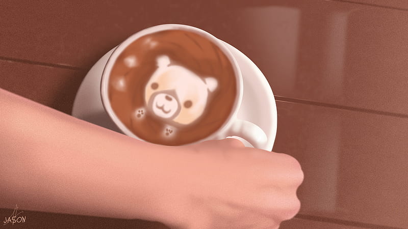 Food, Coffee, Bear, Hand, HD wallpaper